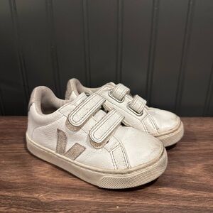 Veja Kids White and Gray Sneakers